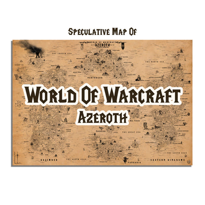 World of Warcraft Azeroth Map, Kalimdor, Eastern Kingdoms