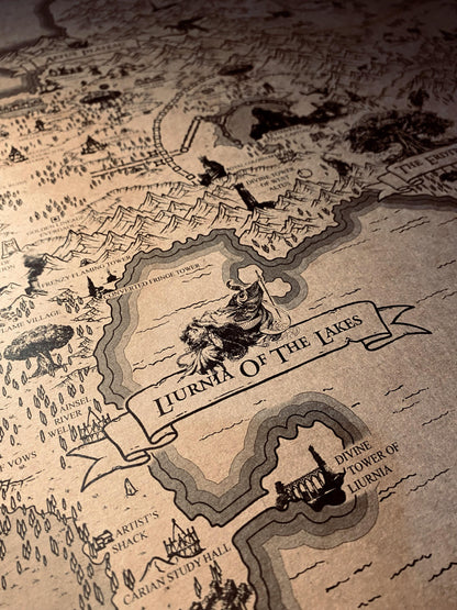 Speculative Elden Ring World Map, Lands Between Poster