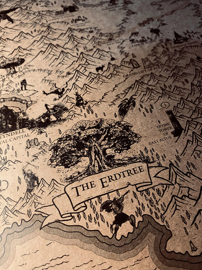 Speculative Elden Ring World Map, Lands Between Poster
