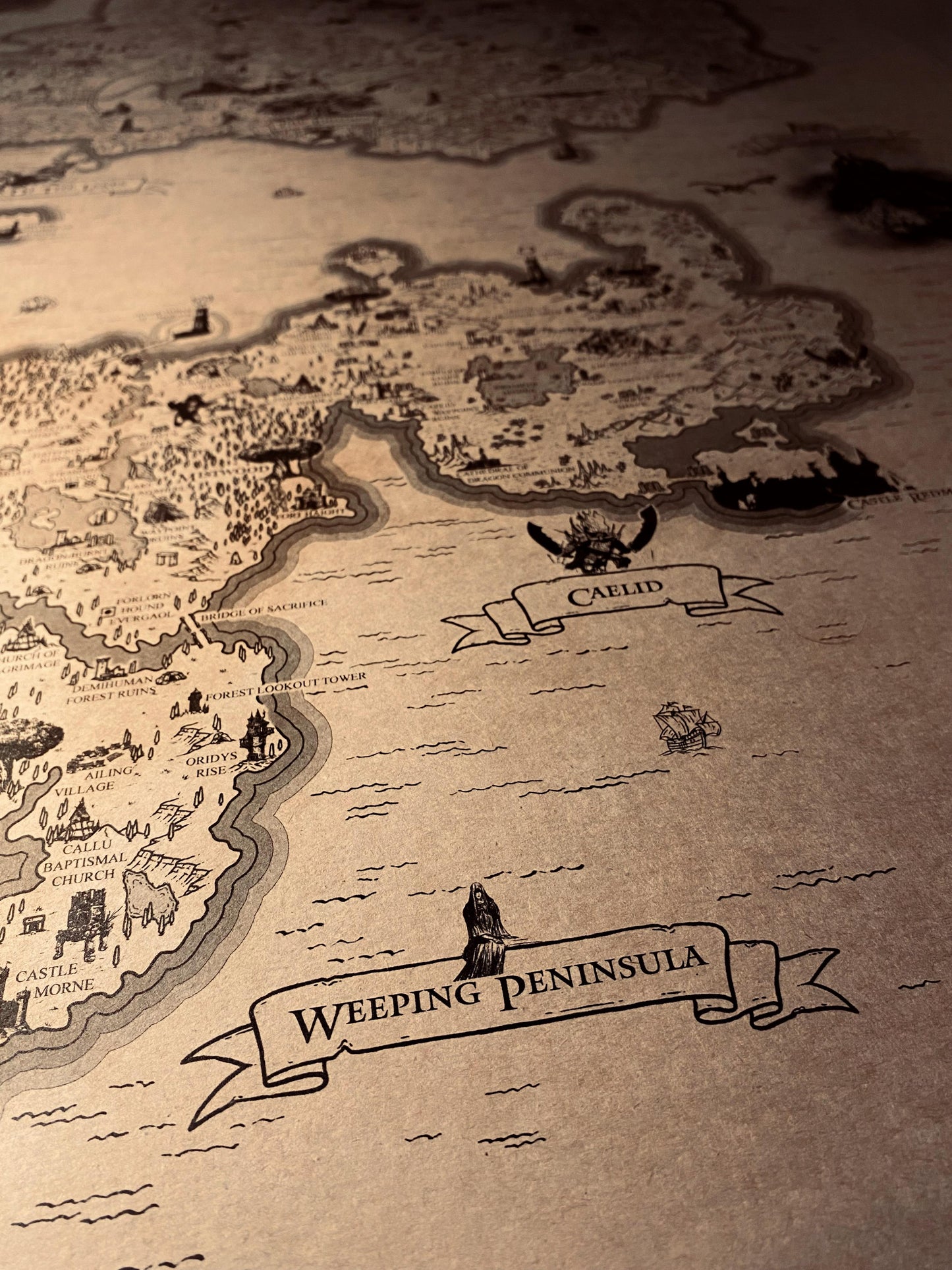 Speculative Elden Ring World Map, Lands Between Poster