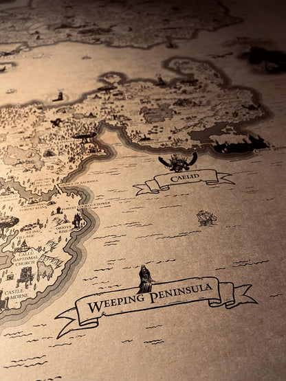 Speculative Elden Ring World Map, Lands Between Poster