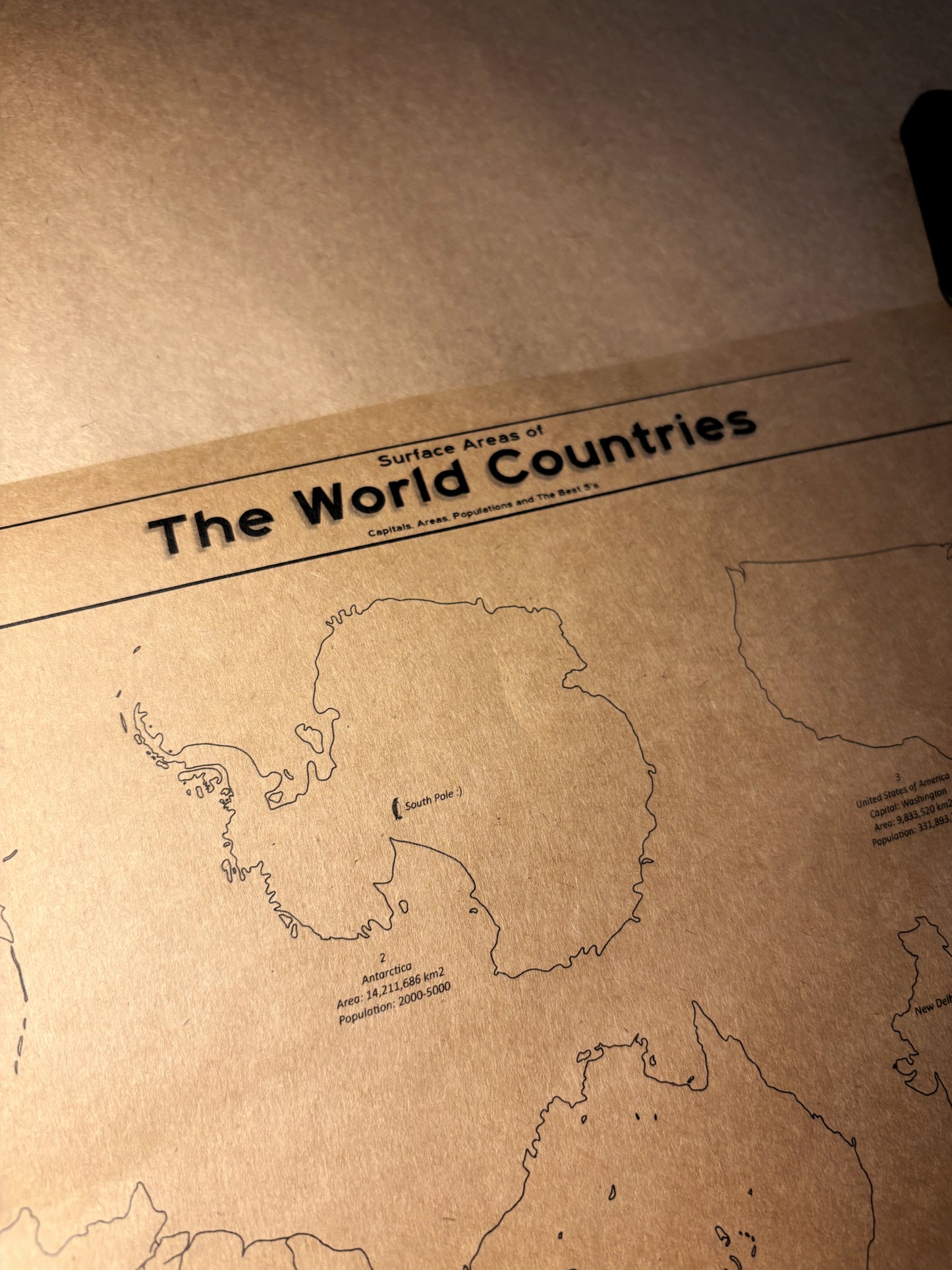 World Country Areas Wall Art