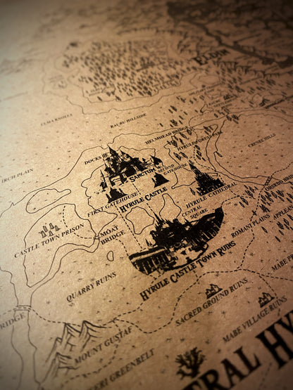 Map Of The Legend of Zelda, Hyrule World Map