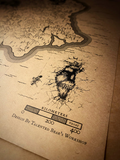 Mapa del mundo de One Piece, Póster de Monkey D. Luffy