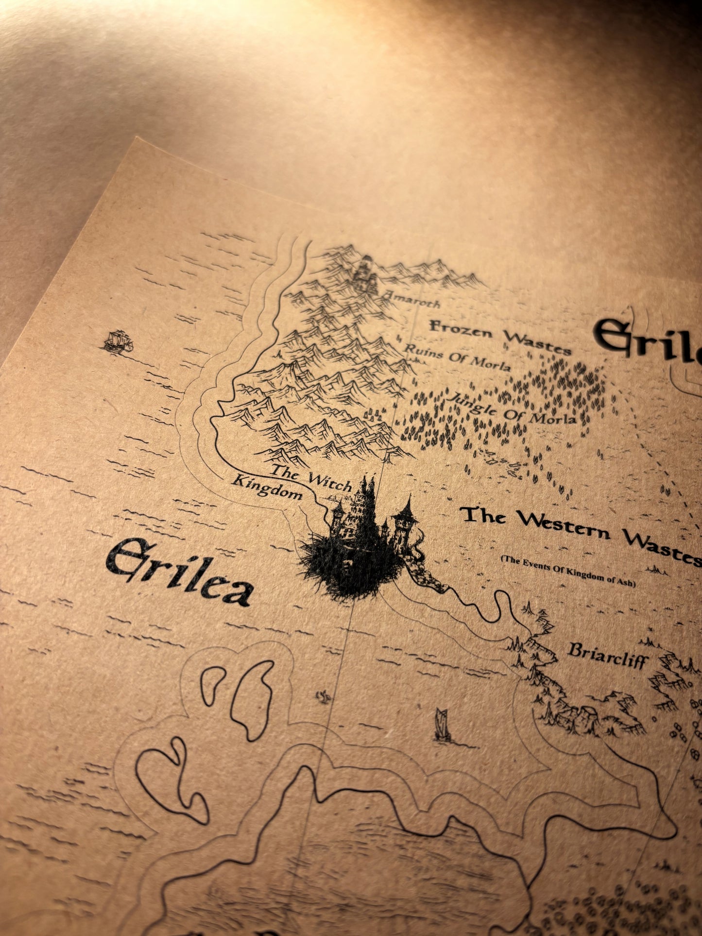 Sarah J. Maas Throne of Glass Series World Map, Erilea Map