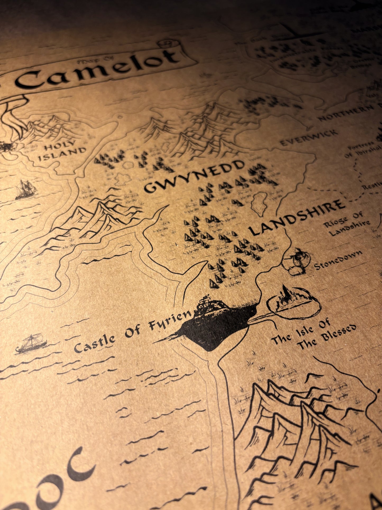 Map of the Kingdom of Camelot, Merlin Wall Art