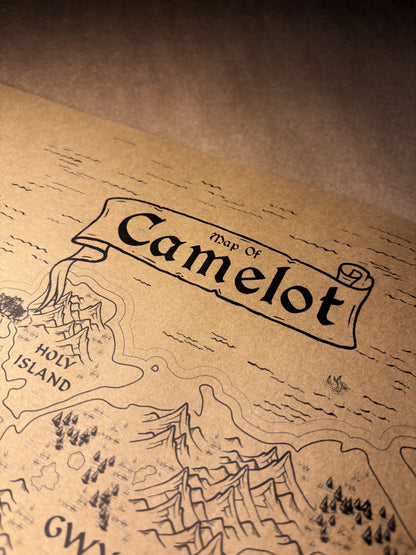 Map of the Kingdom of Camelot, Merlin Wall Art