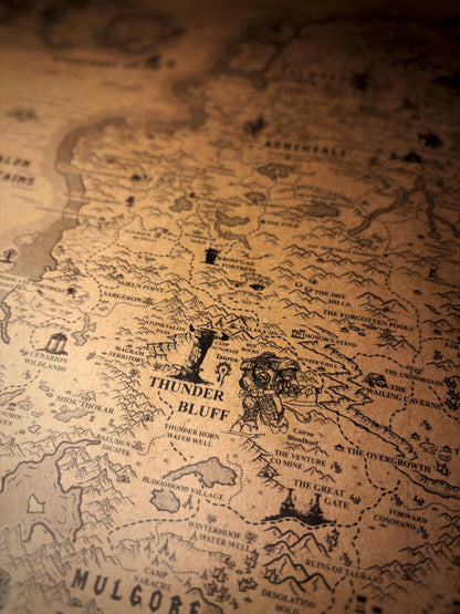 Carte d'Azeroth de World of Warcraft, Kalimdor, Royaumes de l'Est