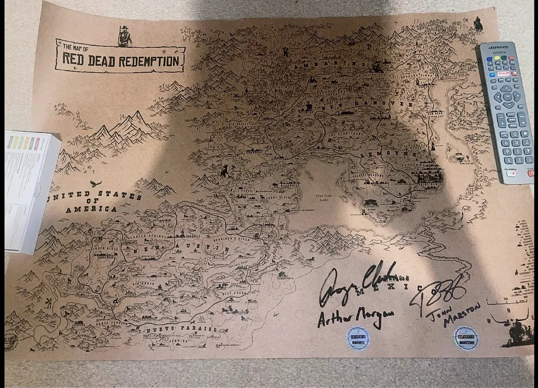 Red Dead Redemption Speculative Game Map, RDR Poster