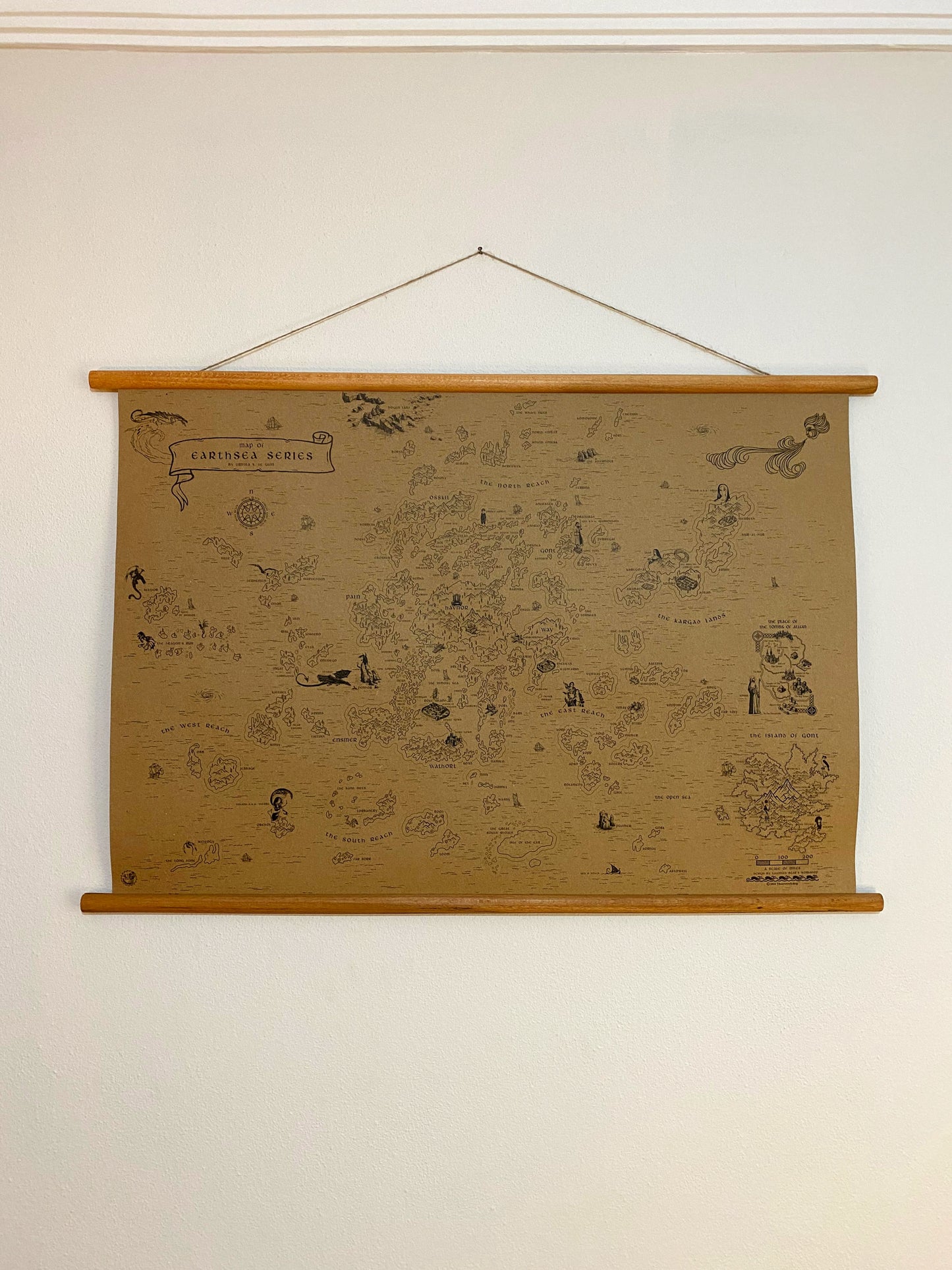 AWOES Earthsea World Map by Ursula K. Le Guin