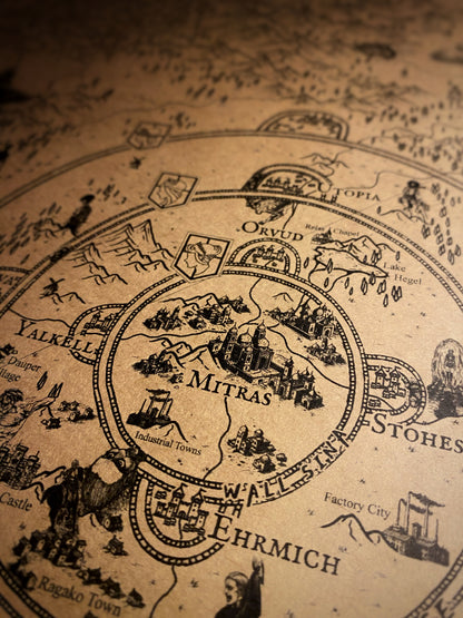 Mapa del mundo de One Piece, Póster de Monkey D. Luffy