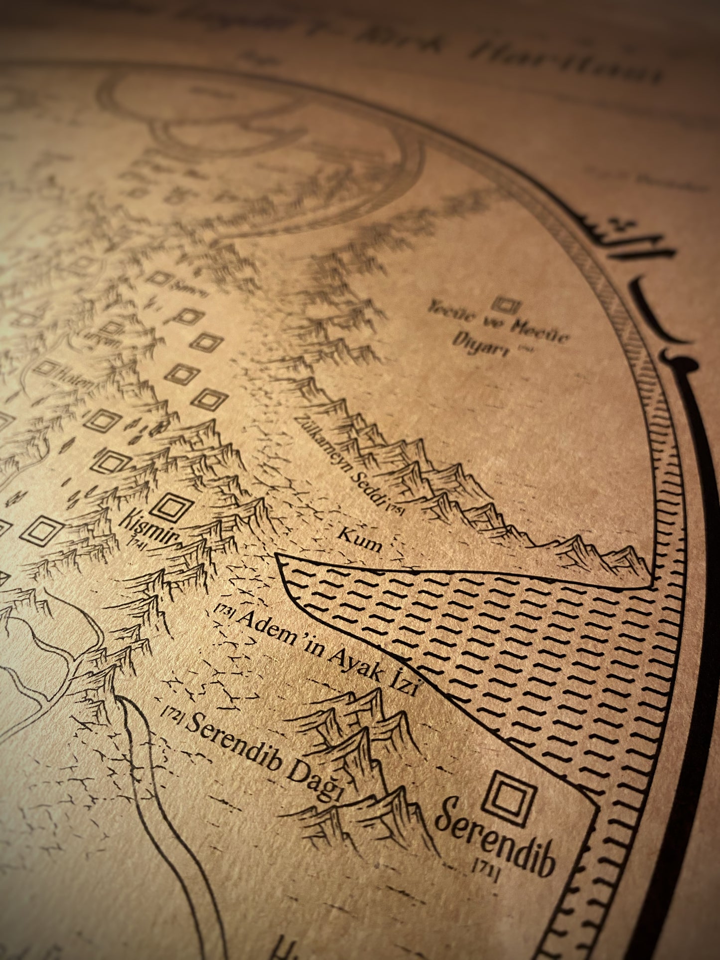 Map of Mahmud al-Kashgari's Divanu Lugatit Turk