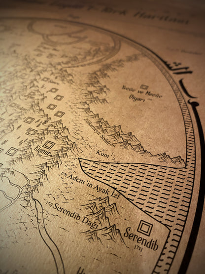 Map of Mahmud al-Kashgari's Divanu Lugatit Turk