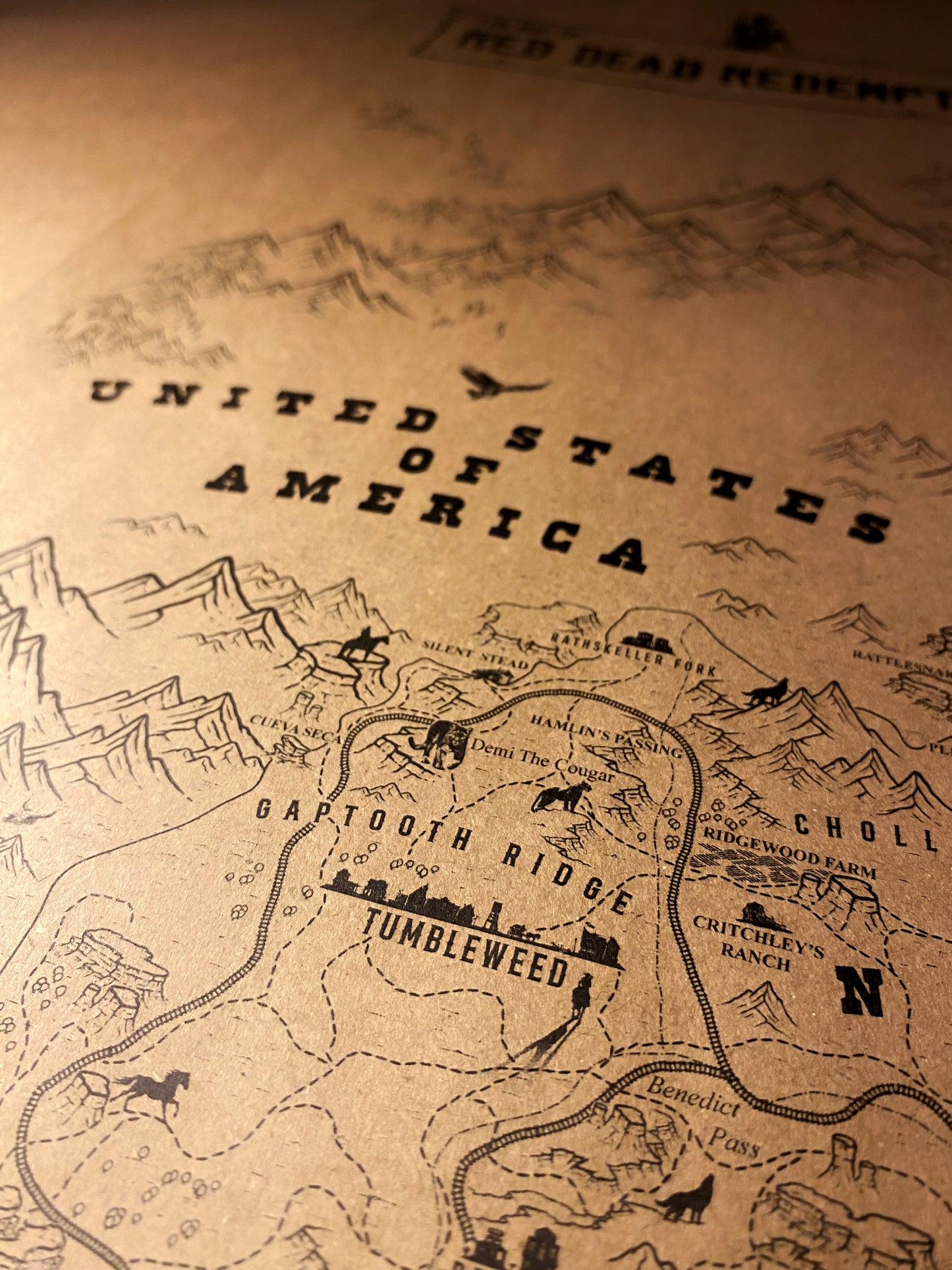 Red Dead Redemption Speculative Game Map, RDR Poster