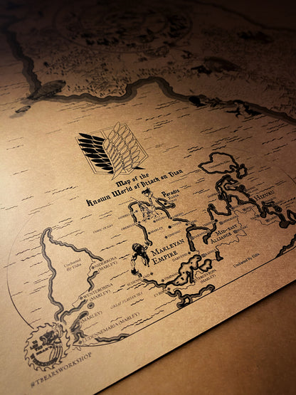 Mapa del mundo de One Piece, Póster de Monkey D. Luffy