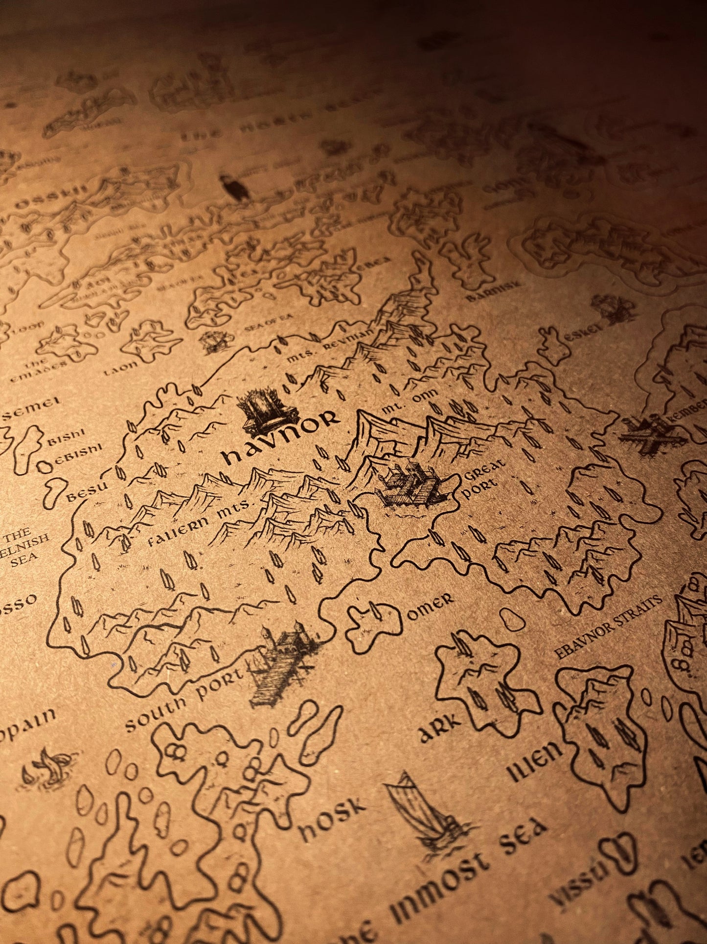 AWOES Earthsea World Map by Ursula K. Le Guin