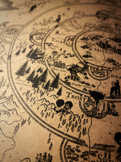 Mapa del mundo de One Piece, Póster de Monkey D. Luffy