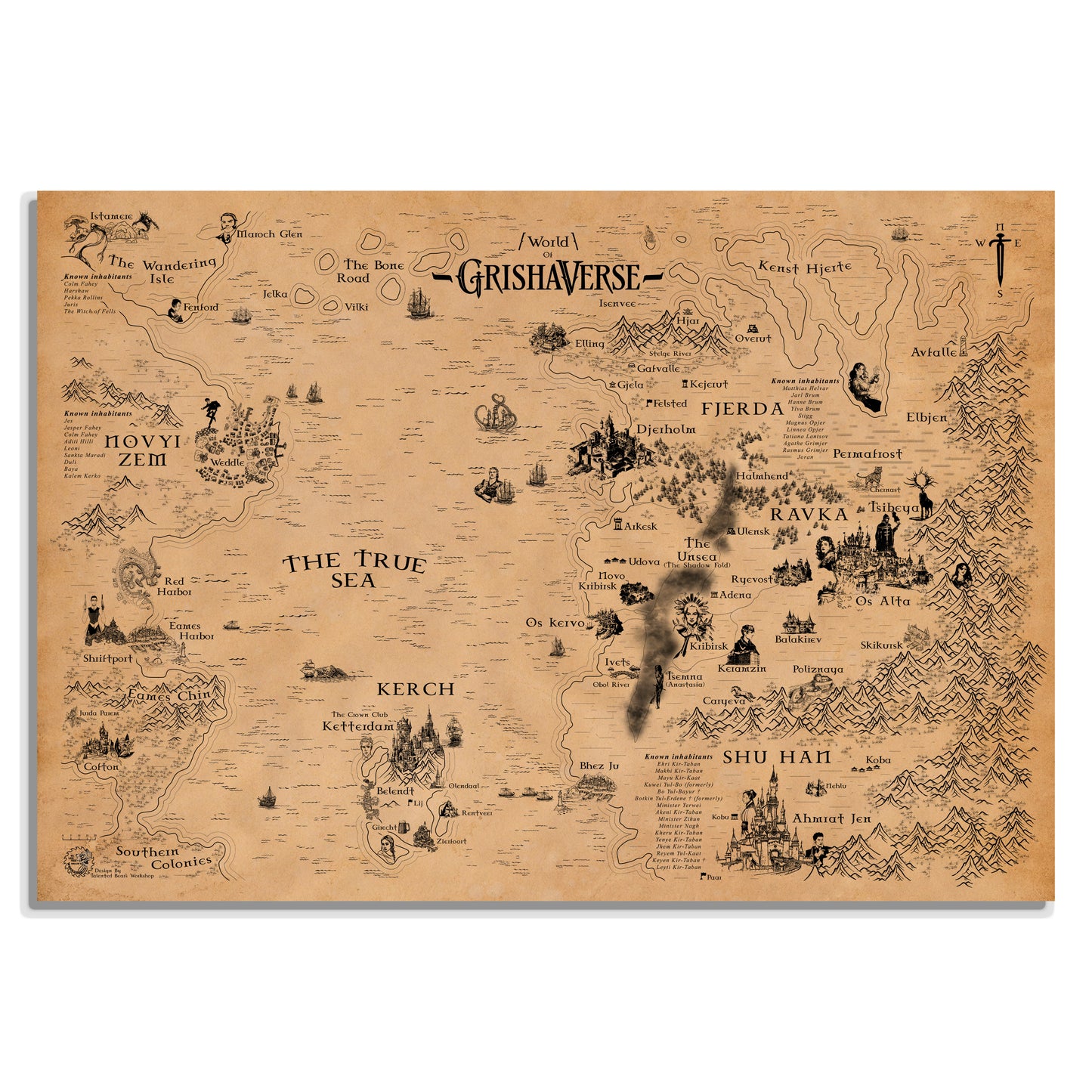 Shadow and Bone Series, Grishaverse Map