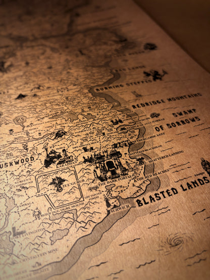 Carte d'Azeroth de World of Warcraft, Kalimdor, Royaumes de l'Est