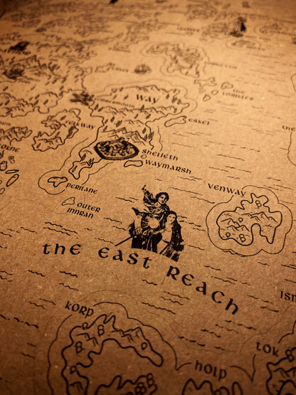 AWOES Earthsea World Map by Ursula K. Le Guin