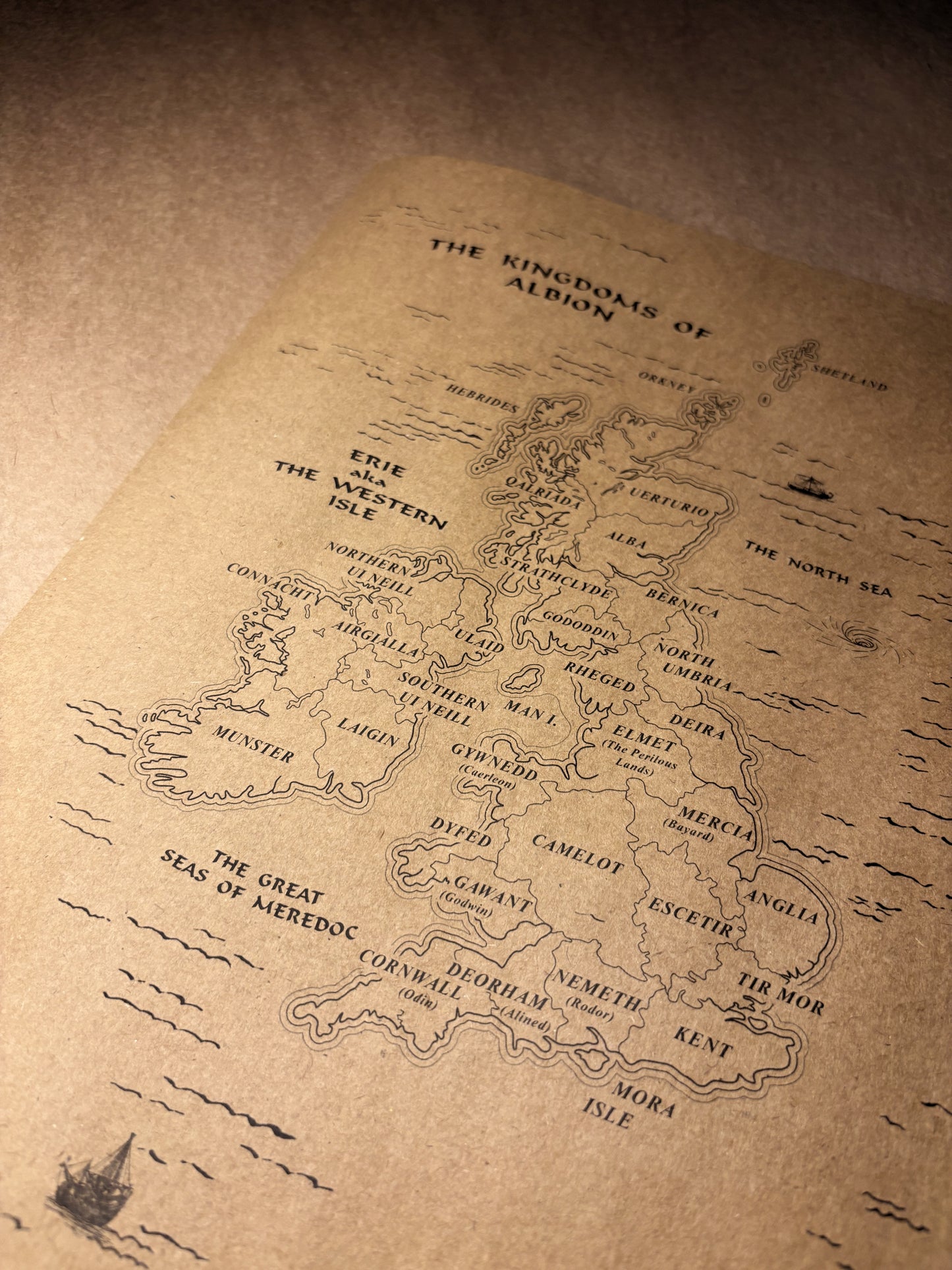 Map of the Kingdom of Camelot, Merlin Wall Art