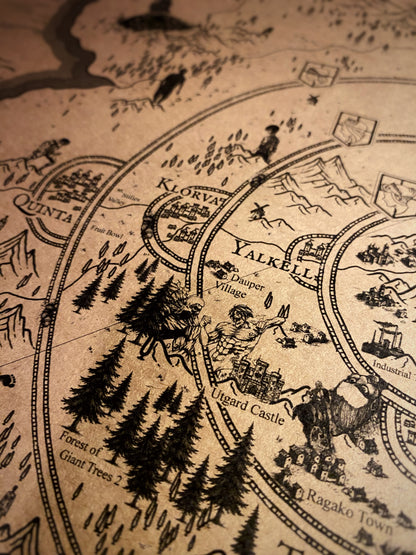 Mapa del mundo de One Piece, Póster de Monkey D. Luffy