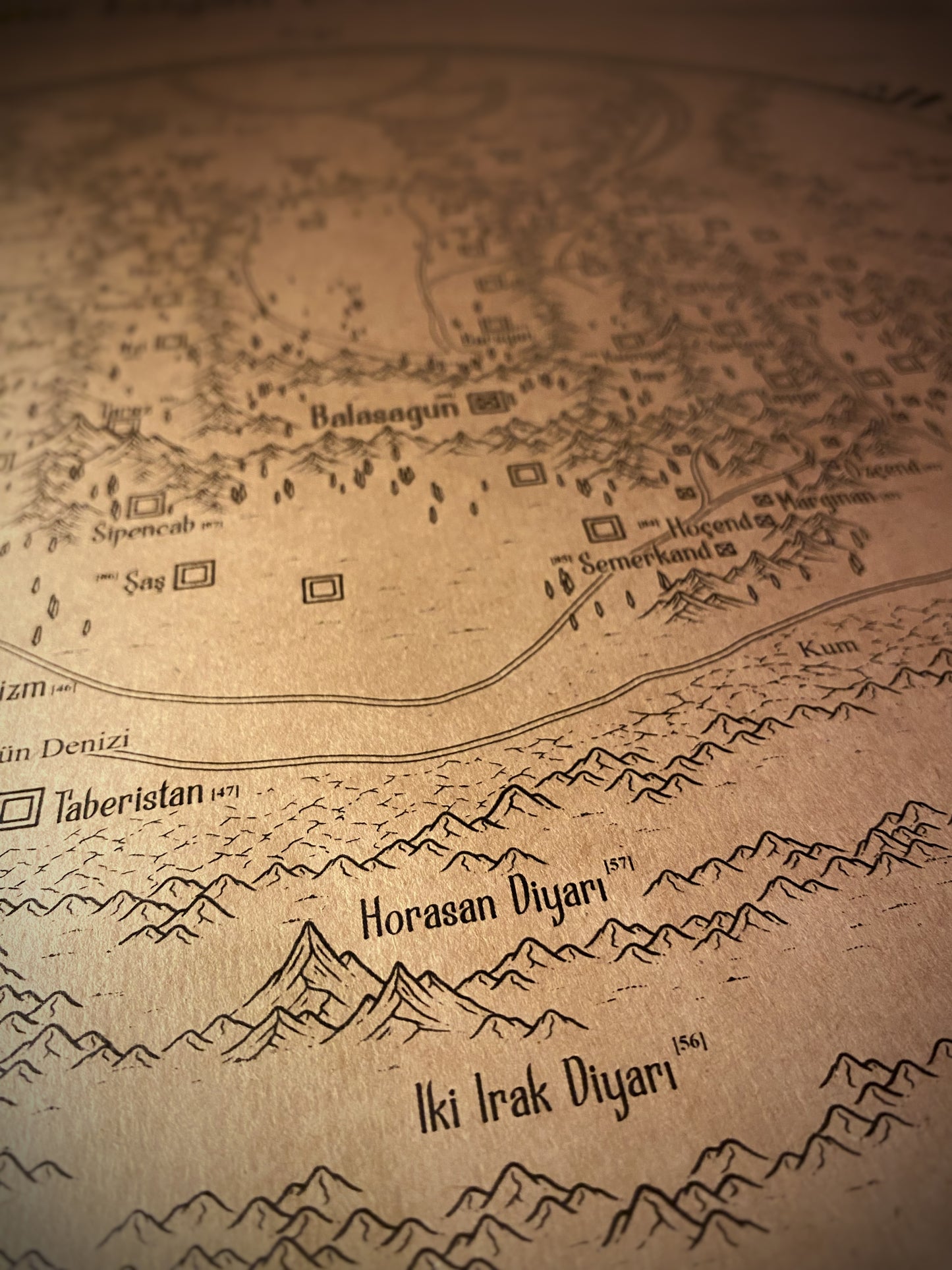 Map of Mahmud al-Kashgari's Divanu Lugatit Turk