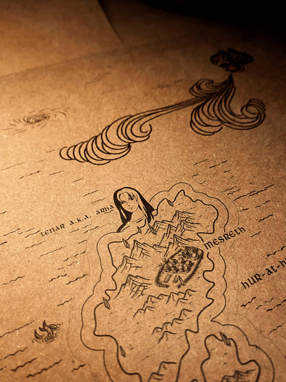 AWOES Earthsea World Map by Ursula K. Le Guin