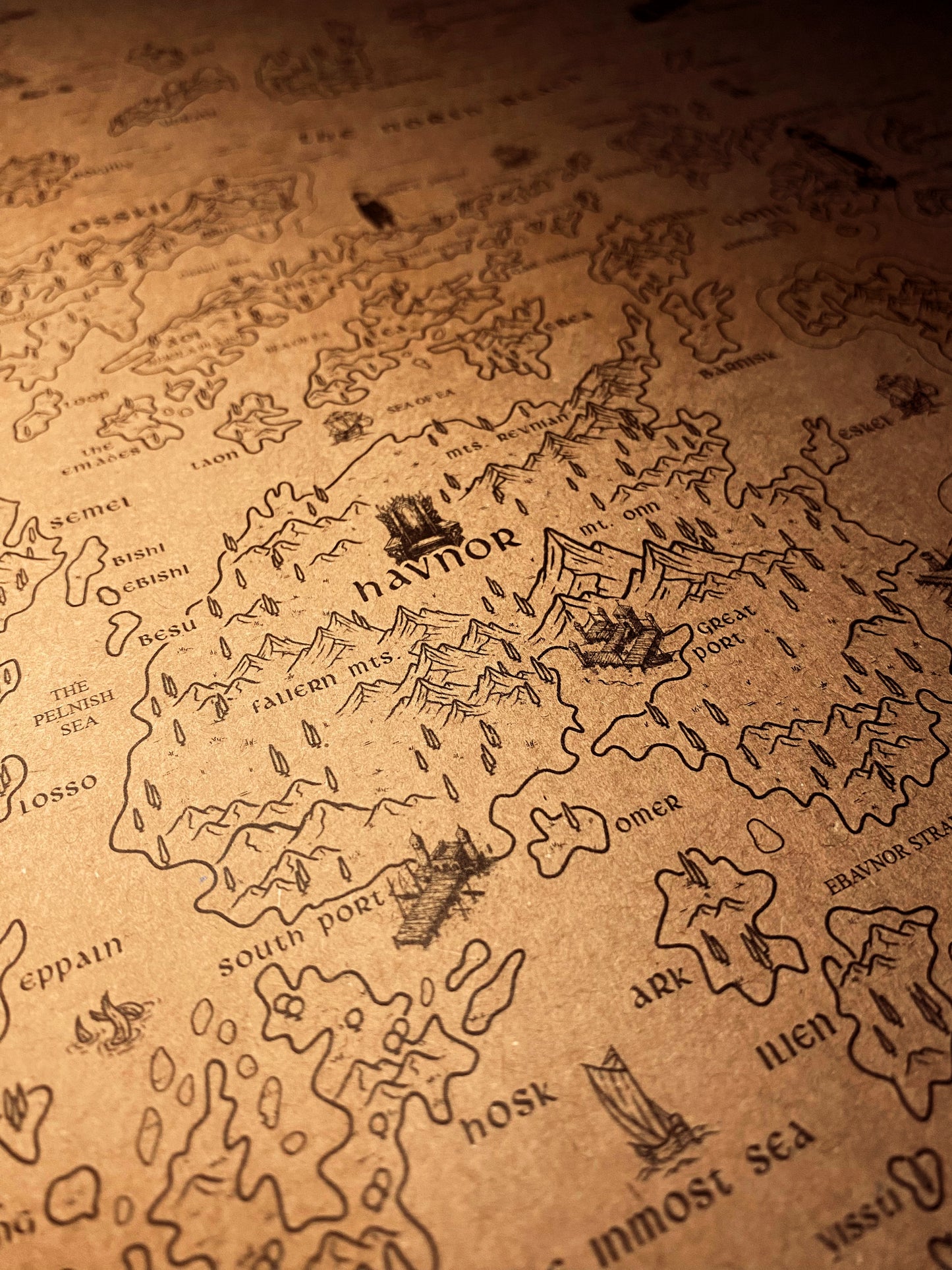 AWOES Earthsea World Map by Ursula K. Le Guin