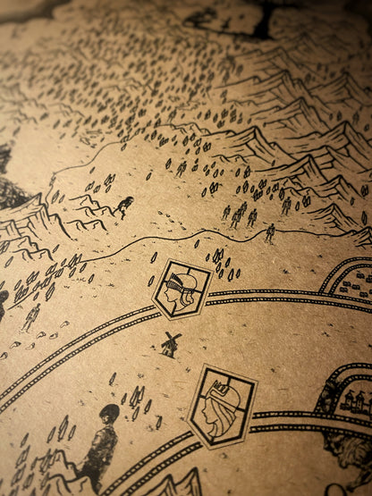 Mapa del mundo de One Piece, Póster de Monkey D. Luffy