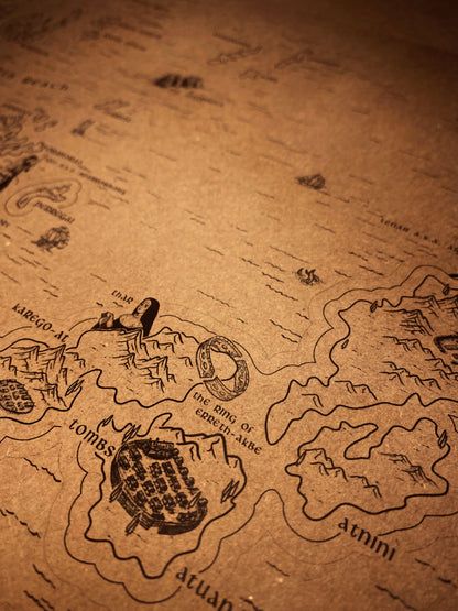 AWOES Earthsea World Map by Ursula K. Le Guin