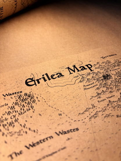 Sarah J. Maas Throne of Glass Series World Map, Erilea Map