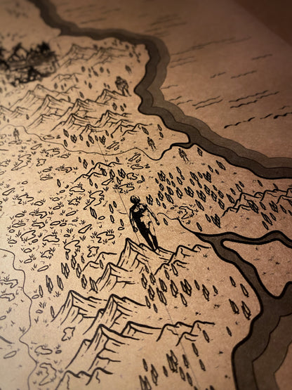 Mapa del mundo de One Piece, Póster de Monkey D. Luffy