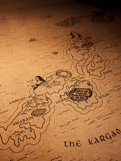 AWOES Earthsea World Map by Ursula K. Le Guin