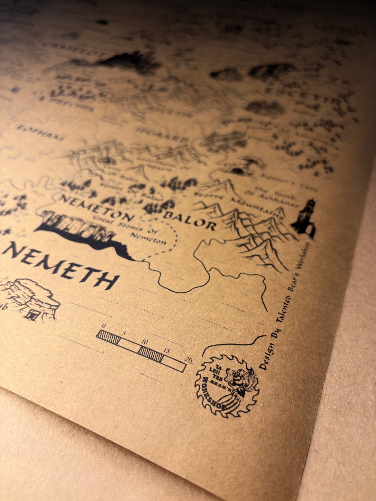 Map of the Kingdom of Camelot, Merlin Wall Art