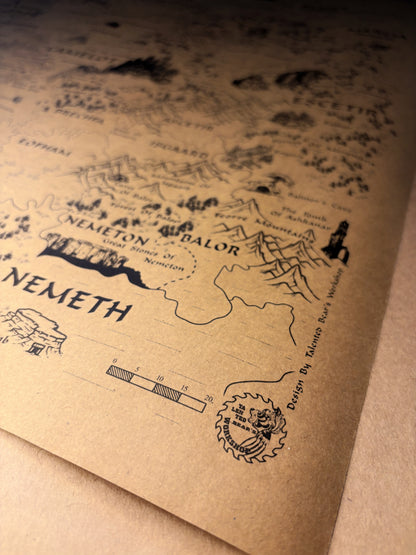 Map of the Kingdom of Camelot, Merlin Wall Art