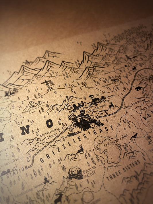 Red Dead Redemption Speculative Game Map, RDR Poster