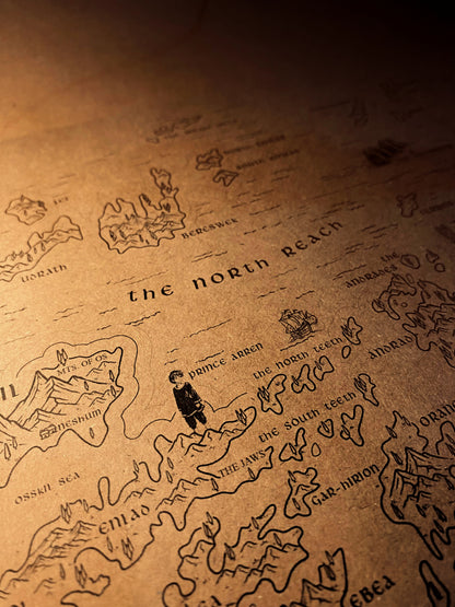 AWOES Earthsea World Map by Ursula K. Le Guin