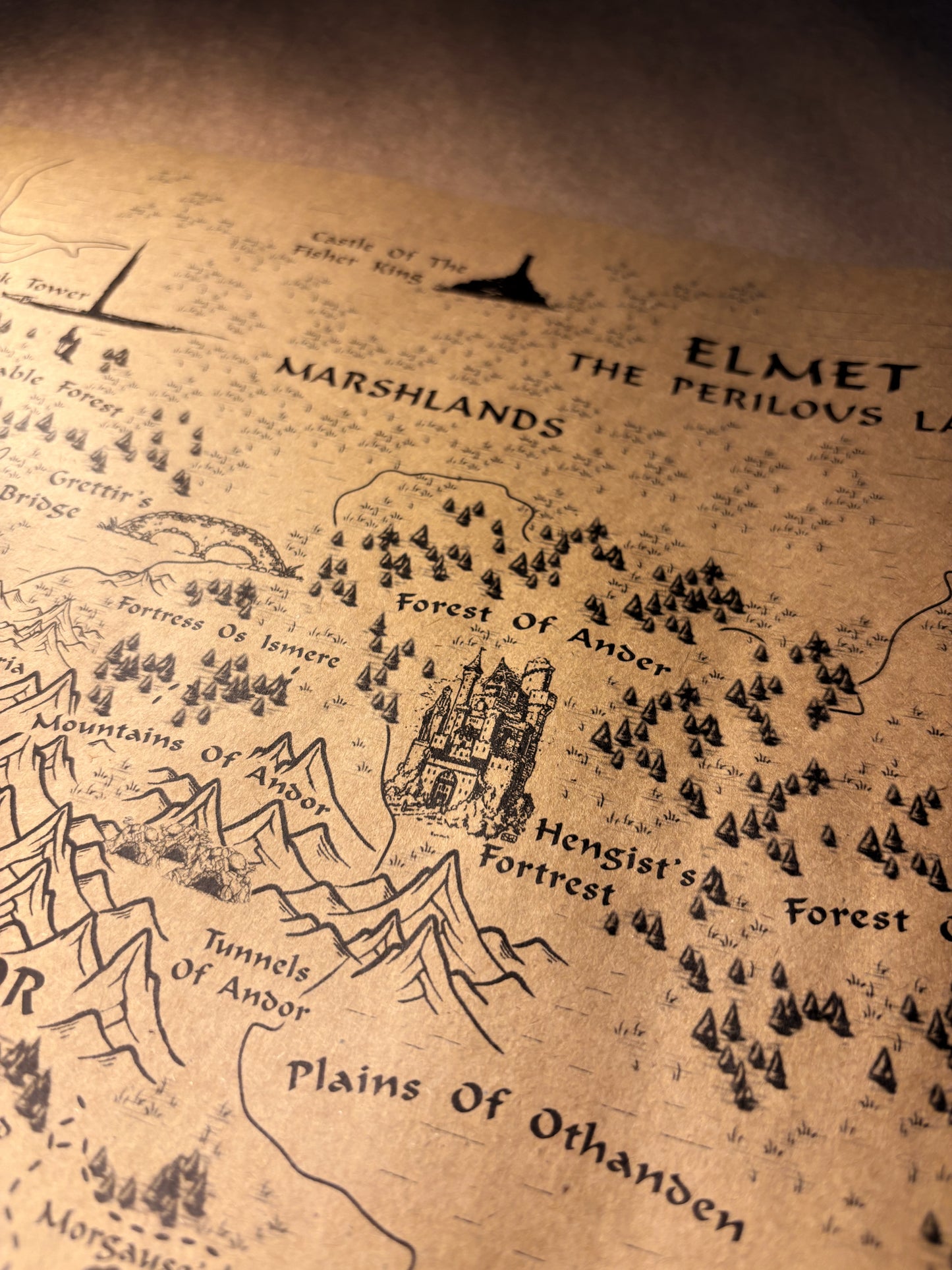 Map of the Kingdom of Camelot, Merlin Wall Art