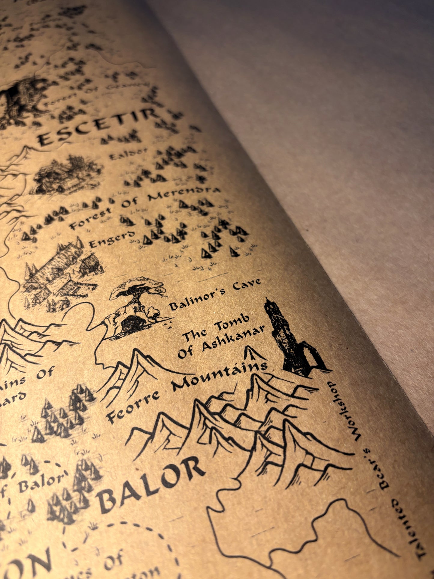 Map of the Kingdom of Camelot, Merlin Wall Art
