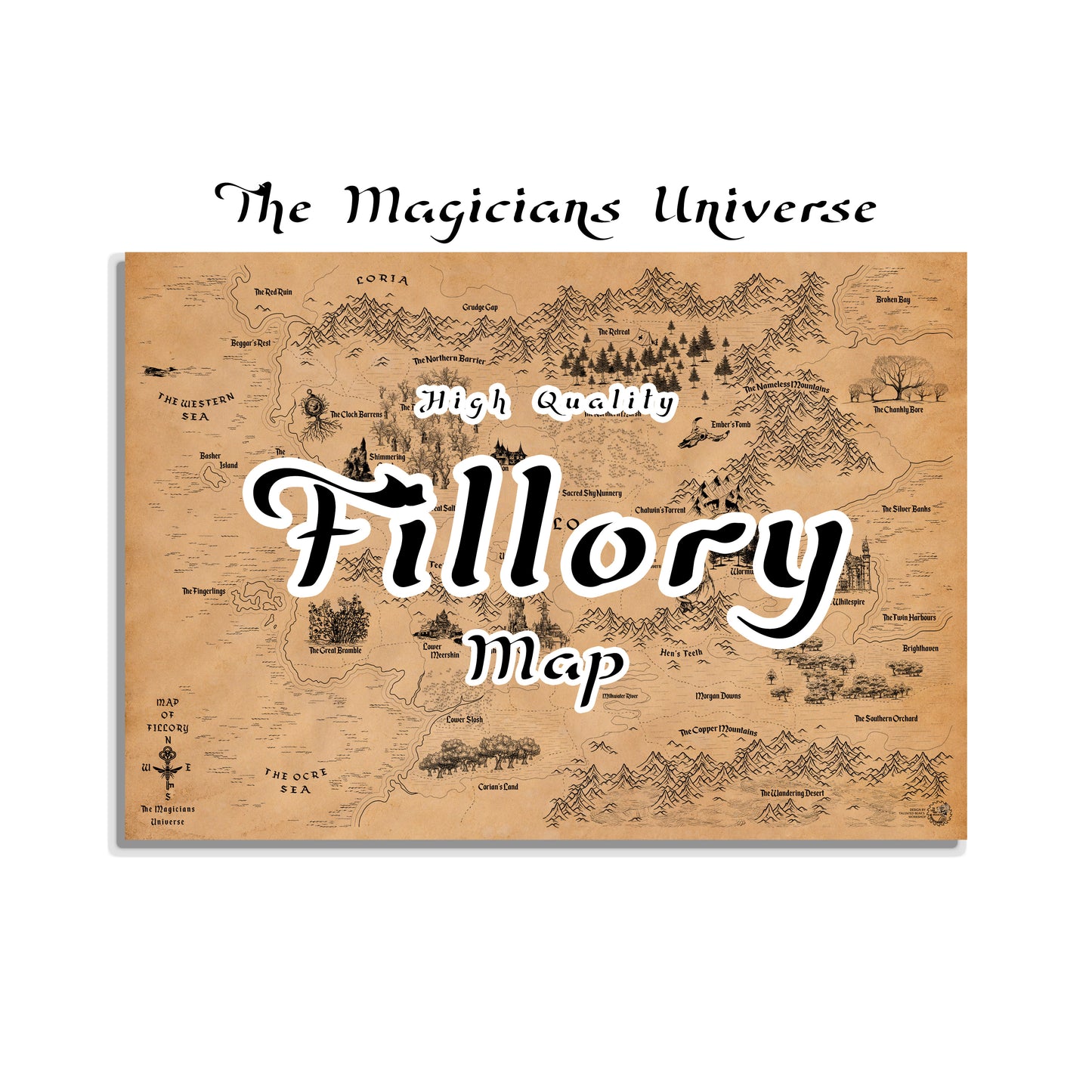 Fillory Further Map, Lev Grossman's The Magicians World Map