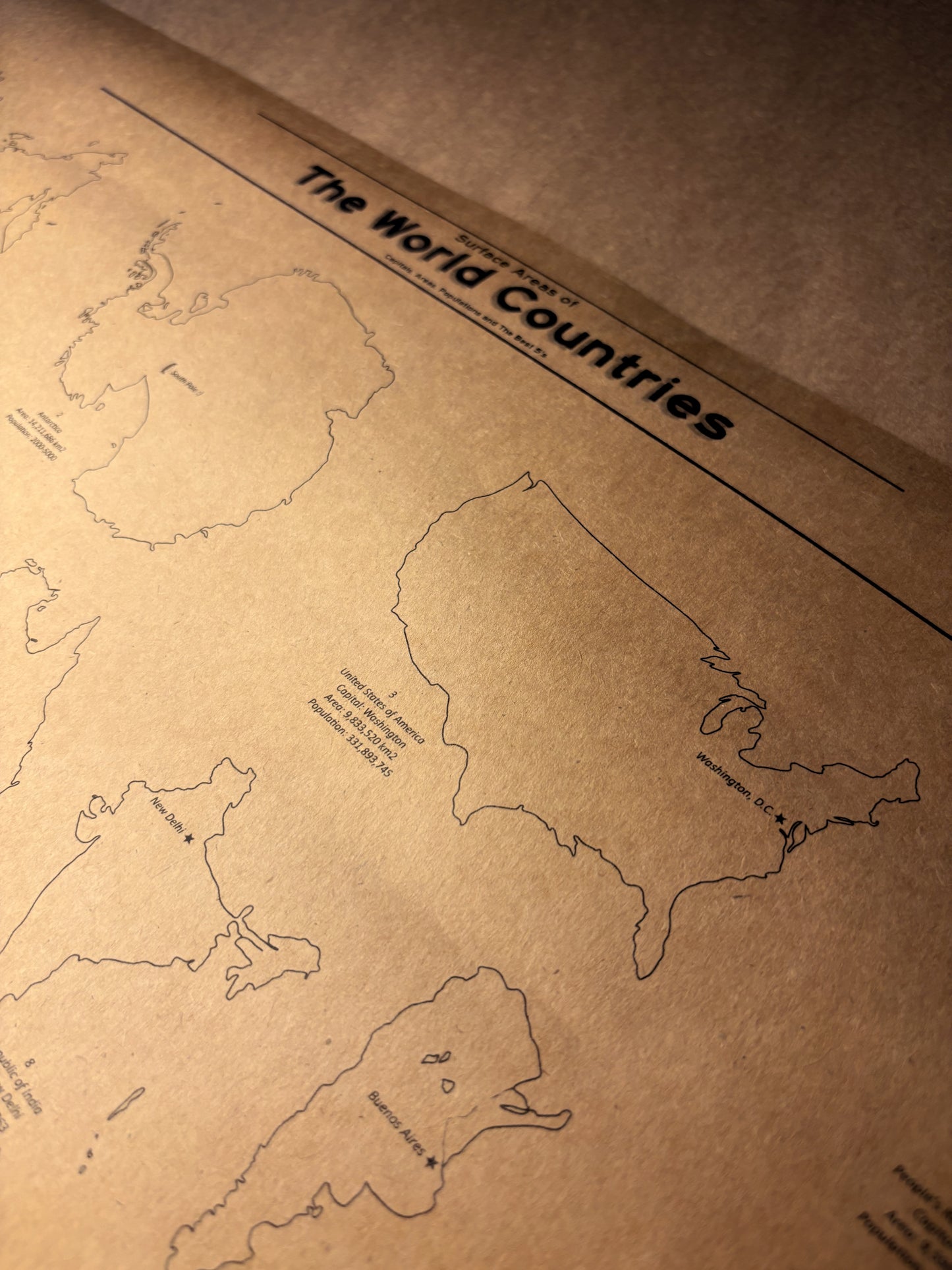 World Country Areas Wall Art