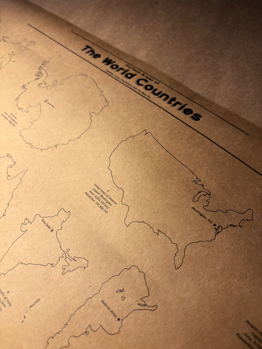 World Country Areas Wall Art