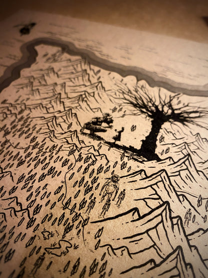 Mapa del mundo de One Piece, Póster de Monkey D. Luffy