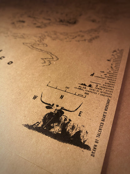 Red Dead Redemption Speculative Game Map, RDR Poster