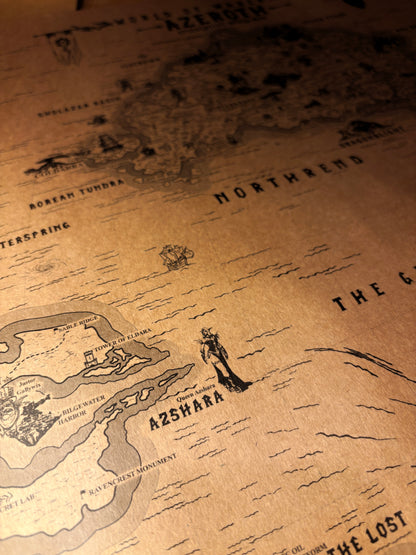 Carte d'Azeroth de World of Warcraft, Kalimdor, Royaumes de l'Est