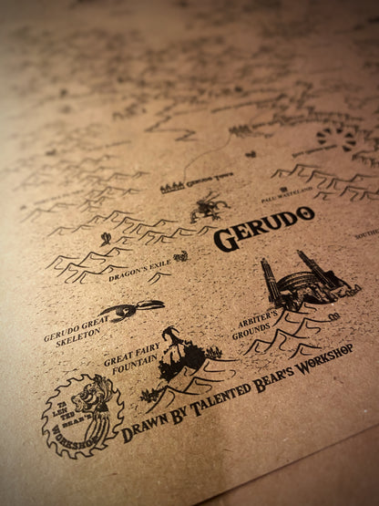 Map Of The Legend of Zelda, Hyrule World Map