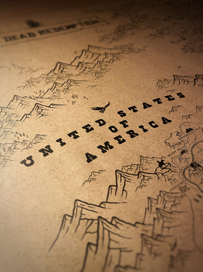 Red Dead Redemption Speculative Game Map, RDR Poster