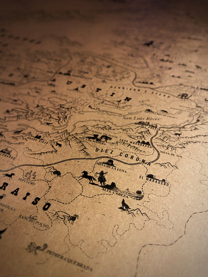 Red Dead Redemption Speculative Game Map, RDR Poster