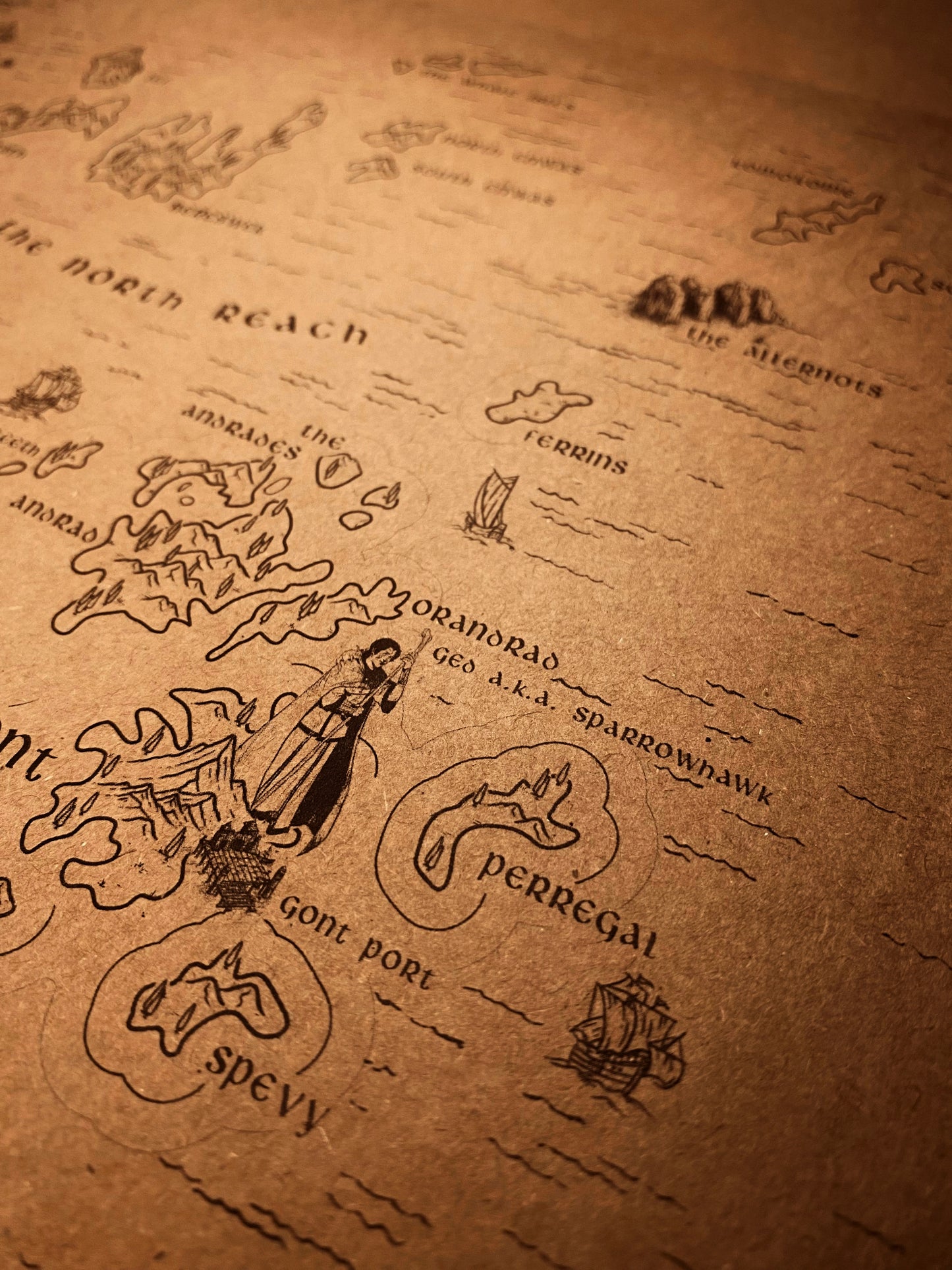 AWOES Earthsea World Map by Ursula K. Le Guin